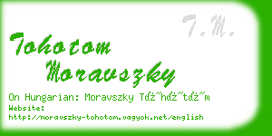 tohotom moravszky business card